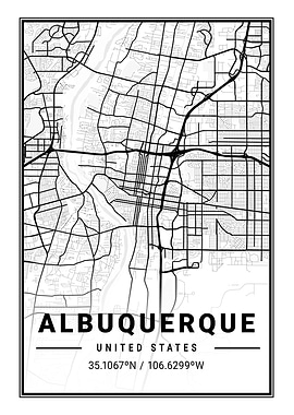 Albuquerque Light City Map