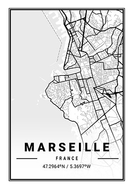 Marseille Light City Map