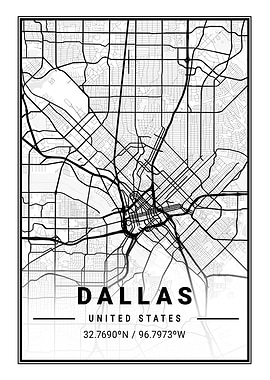 Dallas Light City Map