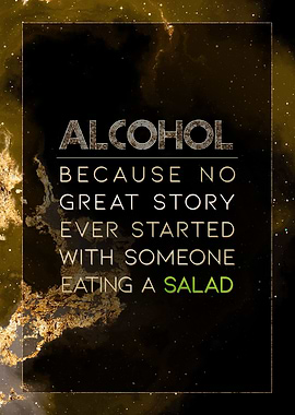 Alcohol Salad Gold Art