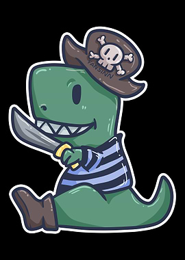 Pirate Dinosaur TRex Skul