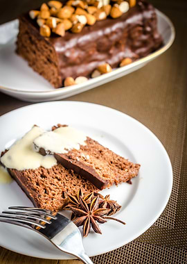 Dark angel food cake