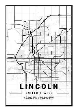 Lincoln Light City Map