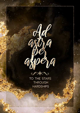 Ad Astra Per Aspera Gold