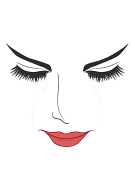 woman face grief tears