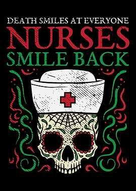 Skull Nurse smiles Back