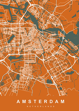 Map Amsterdam Netherlands