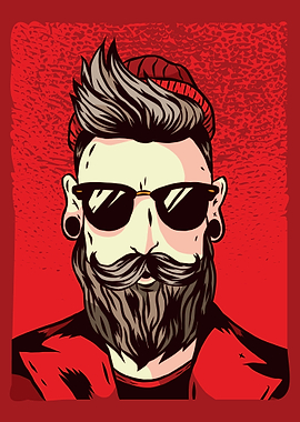 Bearded hipster