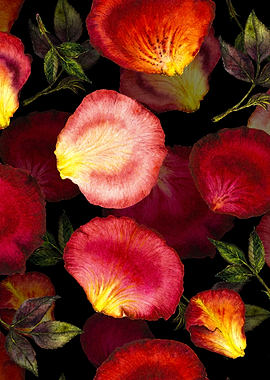 RosePetal Pattern Black 02