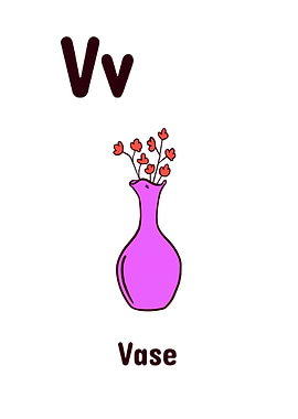 ALPHABET KIDS ABC LETTER V