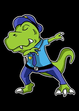 TRex dinosaur dabbing Pol