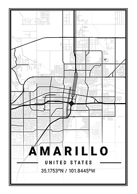 Amarillo Light City Map