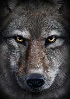 Grey Wolf Close Up