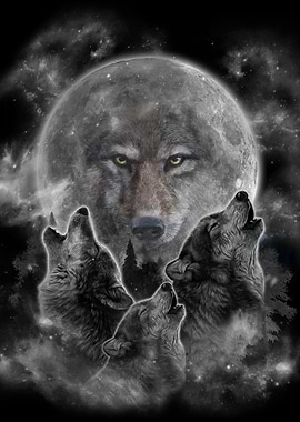 Spiritual Wolf Full Moon
