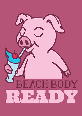 Beach Body Ready pig
