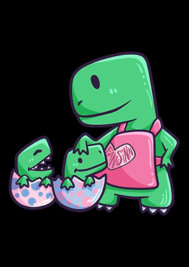 Dino Mama Kids Love TRex