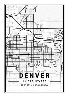Denver Light City Map