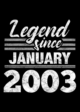 Legend Since January 2003