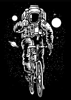 Cool Bicycle Astronaut