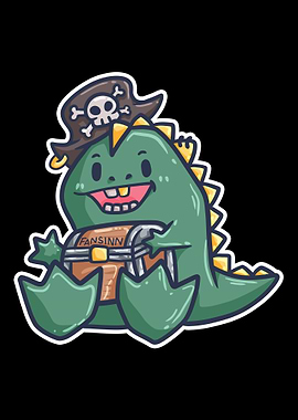 Pirate Dinosaur TRex trea
