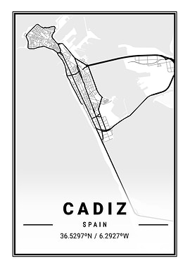 Cadiz Light City Map