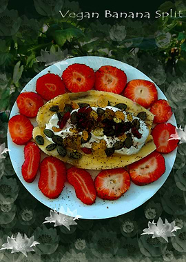 Vegan banana split