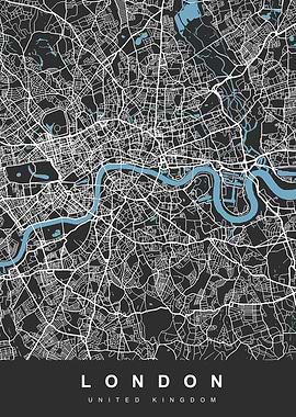 Map London England UK