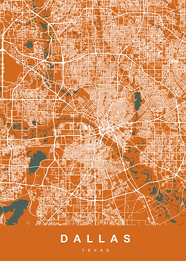 Map Dallas Texas US