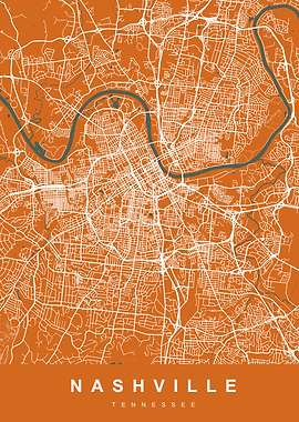 Map Nashville Tennessee