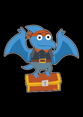 Dinosaur Pirate treasure t