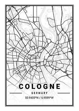 Cologne Light City Map