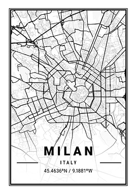 Milan Light City Map