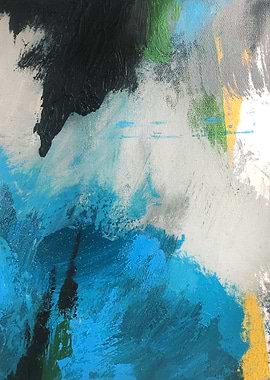 Blue Gray Abstract Art