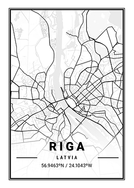 Riga Light City Map