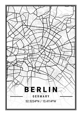 Berlin Light City Map