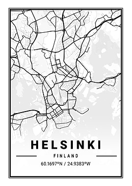 Helsinki Light City Map
