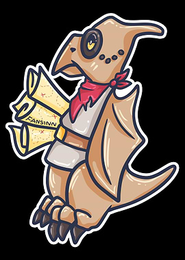 Pirate treasure map dinosa