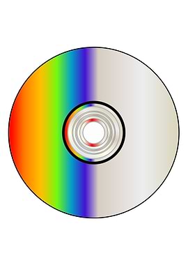 Blank CD Disc With Rainbow