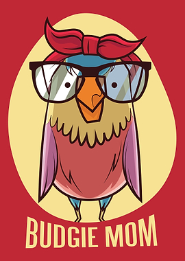 Budgie mother Illustratio