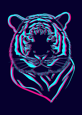 Tiger Pop Art Illustration