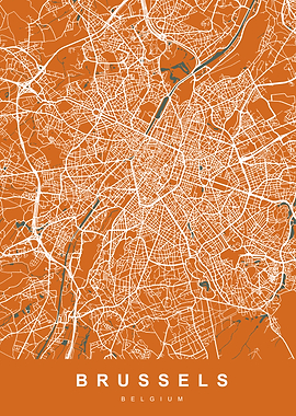 Map Brussels Belgium