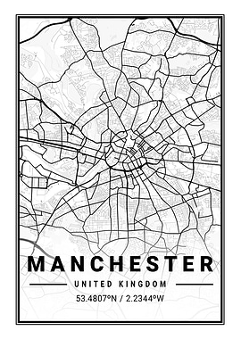Manchester Light City Map