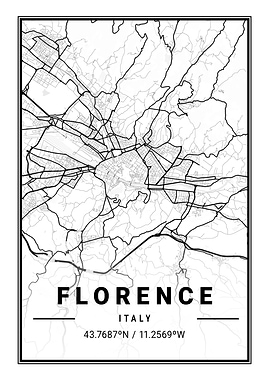 Florence Light City Map