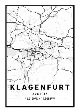 Klagenfurt Light City Map