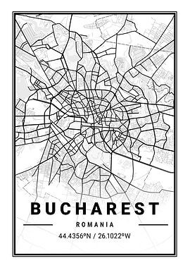 Bucharest Light City Map