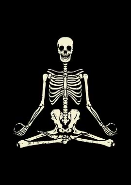 Meditating Skeleton Lotus