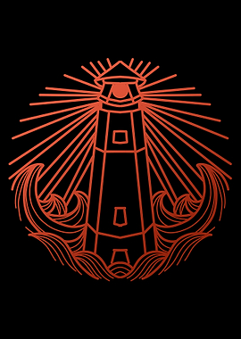 lighthouse line art