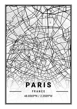 Paris Light City Map