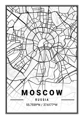 Moscow Light City Map