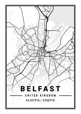 Belfast Light City Map